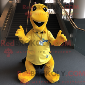 Guld Diplodocus maskot...
