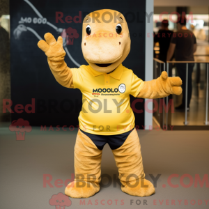 Gold Diplodocus mascot...
