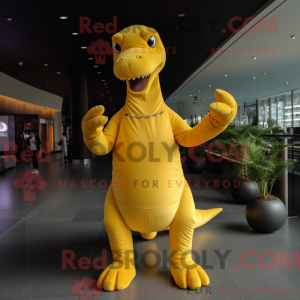 Guld Diplodocus maskot...