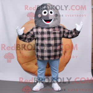 Gray Donut mascot costume...