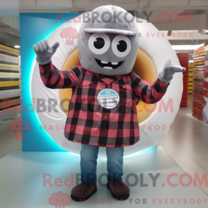 Gray Donut mascot costume...