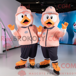 Peach Pair Of Ice Skates...