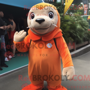 Orange Sea Lion mascot...