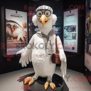 Hvit Harpy-maskotdraktfigur...