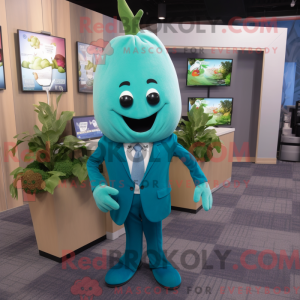 Teal Beet mascot costume...