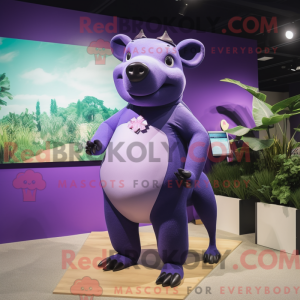 Purple Tapir mascot costume...
