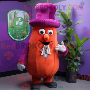 Magenta gulerod maskot...