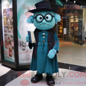 Teal Witch mascot costume...