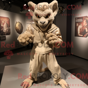 Beige Gargoyle mascot...