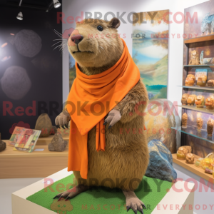 Brown Capybara mascot...