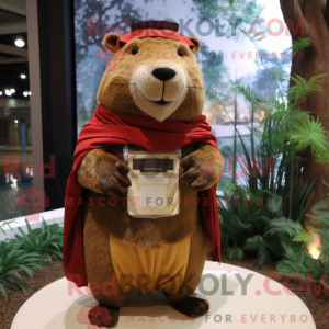 Brown Capybara mascot...