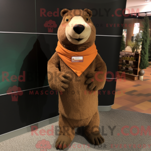Brown Capybara mascot...