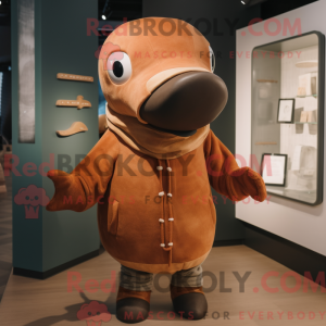 Rust Whale mascot costume...