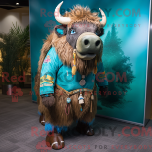 Turquoise Buffalo mascot...