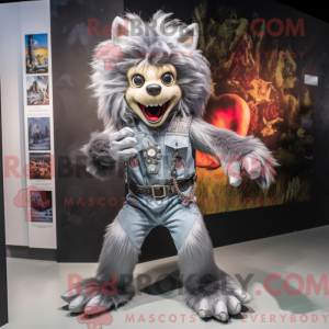 Silver Werewolf mascot...