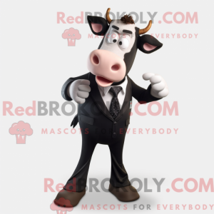 Black Guernsey Cow mascot...