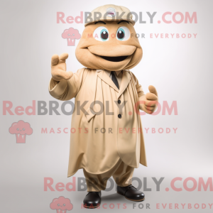 Beige Baseball Glove mascot...