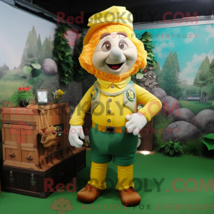 Yellow Leprechaun mascot...