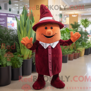 Maroon gulerod maskot...