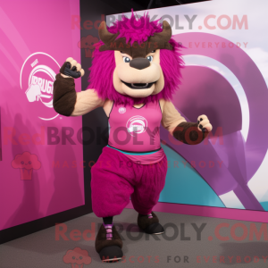 Magenta Bison mascot...