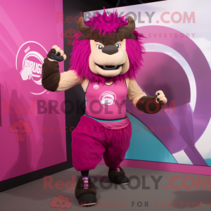 Magenta Bison maskot...