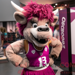 Magenta Bison maskot...