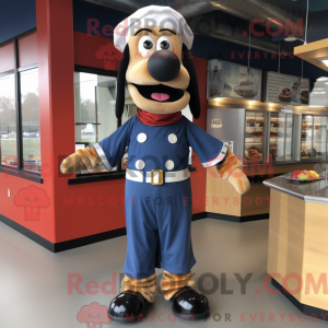 Navy Hot Dog mascot costume...