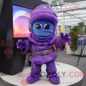 Postava maskota Purple...