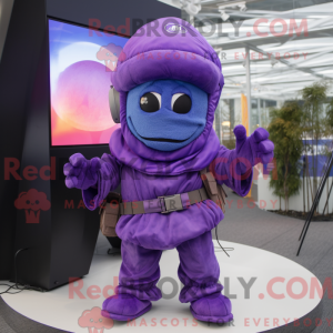 Purple Commando mascot...