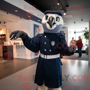 Navy Falcon-mascottekostuum...