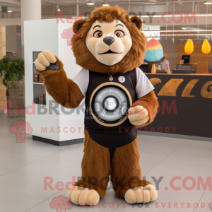 Brun løve maskot kostume...