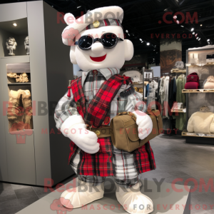 Hvid soldat maskot kostume...