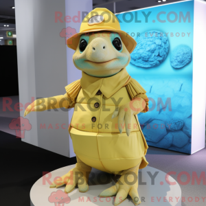 Gold Sea Turtle mascot...