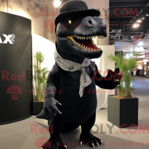 Black T Rex mascot costume...