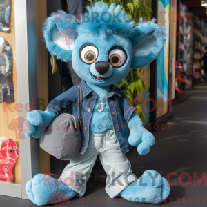 Blauer Lemur Maskottchen...