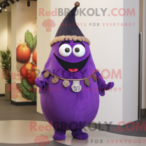 Aubergine maskot kostume...