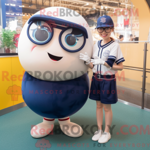 Granatowa maska baseballowa...