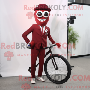 Maroon Unicyclist maskot...