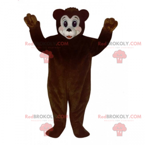 Niedźwiedź brunatny maskotka i biała twarz - Redbrokoly.com