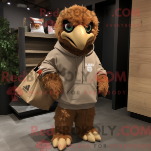 Tan Harpy maskot kostume...