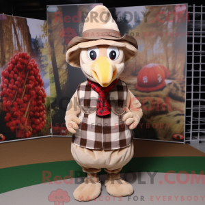 Beige Tyrkiet maskot...