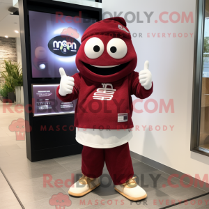 Maroon Pho mascot costume...