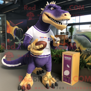 Purple Spinosaurus mascot...