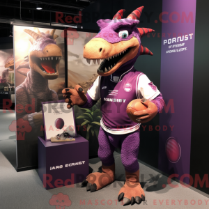 Purple Spinosaurus mascot...