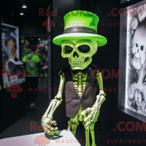Lime Green Skull mascot...