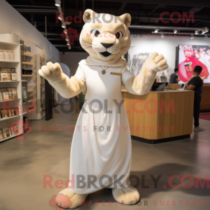 Crème Puma-mascottekostuum...