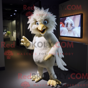 Cream Harpy mascot costume...