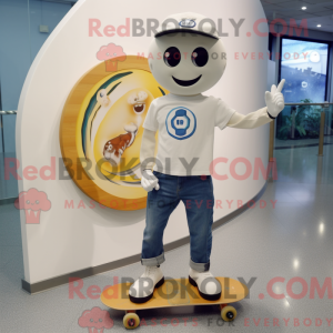 Máscara de skate creme...
