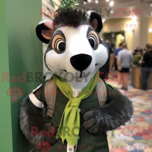Olive Skunk mascot costume...