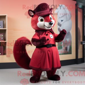 Maroon Marten mascot...